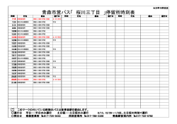 青森市営バス「 桜川三丁目 」停留所時刻表