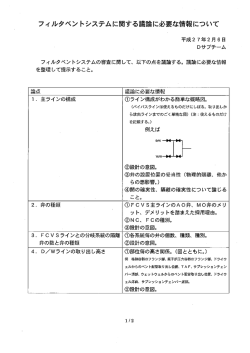 機密性2 フィルタベントシステムに関する議論に必要な情報について