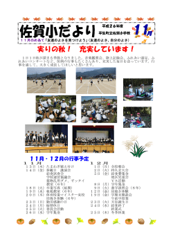 11月 - 平生町立佐賀小学校