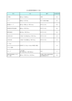 主な投票所器材の寸法