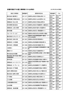 京都市指定下水道工事業者リスト（山科区）(PDF形式, 43.23KB)