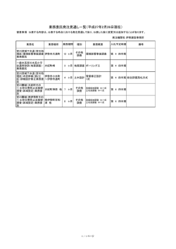 業務委託発注見通し一覧（平成27年2月26日現在）