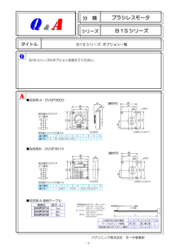 分 類 ブラシレスモータ B1S シリーズ