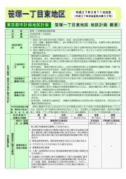 笹塚一丁目東地区地区計画（PDF 166KB）
