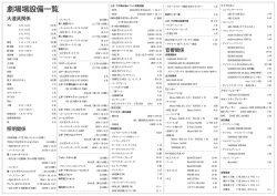 劇場場設備一覧