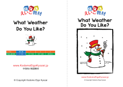 What Weather Do You Like?