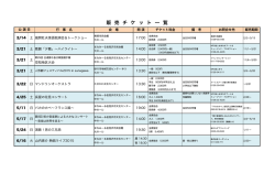 販 売 チ ケ ッ ト 一 覧 - まなみーる 岩見沢市民会館・文化センター