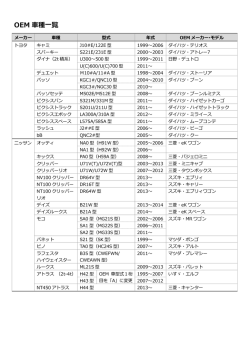 OEM車種一覧表
