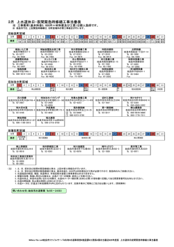 3月 上水道休日・夜間緊急時修繕工事当番表