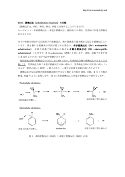 ）の分類 （置換反応は，SN1，SN2，SE1，SE2 に分類することができます