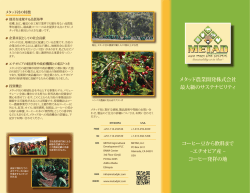 コーヒー豆から飲料まで ~エチオピア産 ~ コーヒー発祥の地 メタッド農業;pdf