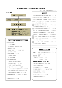 H27周南市教育研究センターの組織と基本方針・業務