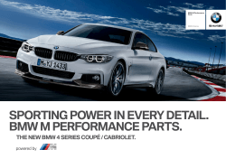 SPORTING POWER IN EVERY DETAIL. BMW M PERFORMANCE