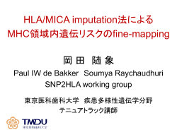 HLA/MICA imputation法による MHC領域内遺伝リスクのfine