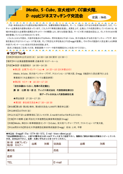 iMedio、S-Cube、京大桂VP、CC東大阪、 D