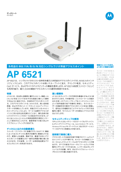 AP 6521 - モトローラ・ソリューションズ 業務用無線機ビジネス