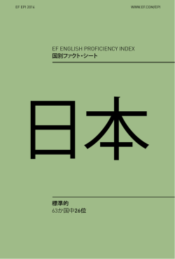 標準的 63か国中26位 EF ENGLISH PROFICIENCY INDEX