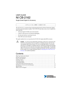 NI CB-2162 User Guide (Multilingual)