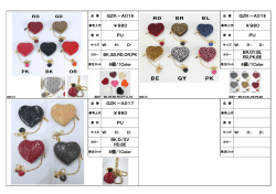 GZK－A018 ￥980 PU GZK－A016 ￥980 BK,GD,RD,OR,PK BR
