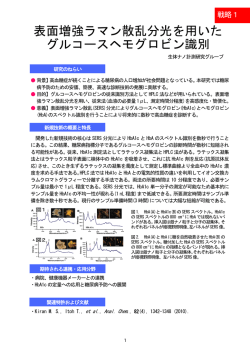 表面増強ラマン散乱分光を用いた グルコースヘモグロビン識別