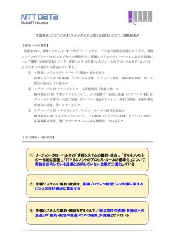 別紙2：グローバルIT マネジメントに関する国内アンケート調査結果
