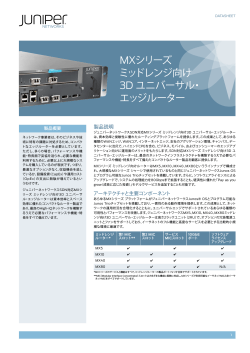 MX Series 3D Universal Edge Routers for the Midrange