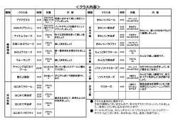 ＜クラス内容＞