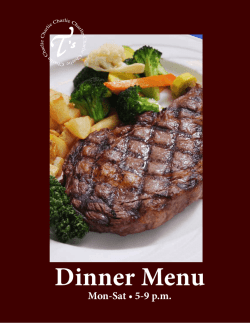 Dinner Menu