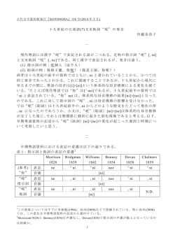十九世紀の広東語(7)文末助詞&ldquo;呢&rdquo;の発音 竹越美奈子 一 現代粤語には