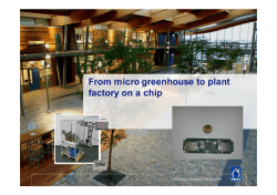 From micro greenhouse to plant factory on a chip