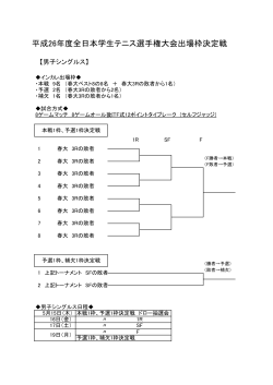 平成26年度全日本学生テニス選手権大会出場枠決定戦