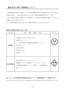 製品安全に関する諸制度について PS PS
