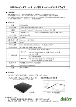 USB2.0 インタフェース 外付けスーパーマルチドライブ