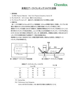 高電圧アークトラッキング（HVTR）試験
