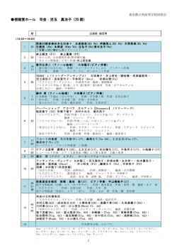 出演者とスケジュール（プログラム）