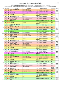 H27年度のサークルコンペ