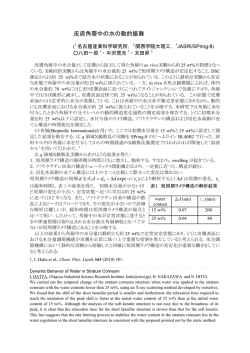 皮膚角層中の水の動的振舞