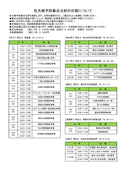 狂犬病予防集合注射の日程について