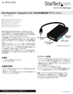 DisplayPort、DVI / HDMI多機能変換アダプタ （3 in 1）