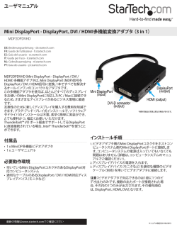 DisplayPort、DVI / HDMI多機能変換アダプタ （3 in 1）