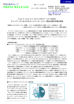 【プレスリリース:PDF】2018年度 制御システムセキュリティ市場は80億円