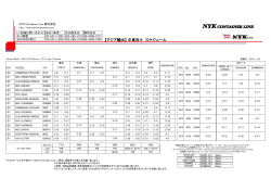 【アジア輸出】 中東向け スケジュール - NYK Container Line