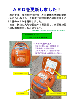 公共施設へのAED設置状況について（PDF形式173KB）