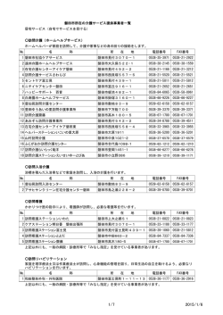 名 称 所 在 地 電話番号 FAX番号 1 磐田市社協ケアサービス 磐田市見