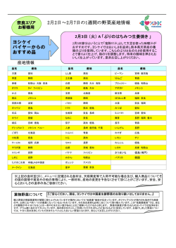 2月2日週の産地情報（奈良エリア） [PDF]