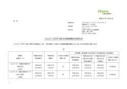 i シェアーズ ETF-JDR の分配金確定のお知らせ