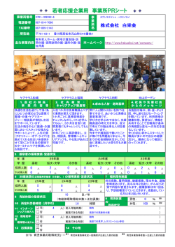 若者応援企業用 事業所PRシート