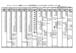 2015シーズンスキー場無料シャトルバス時刻表【駅西口