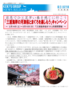 「三浦海岸の河津桜とまぐろを楽しもう」キャンペーン！！
