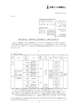 （条件等および金利決定）に関するお知らせ